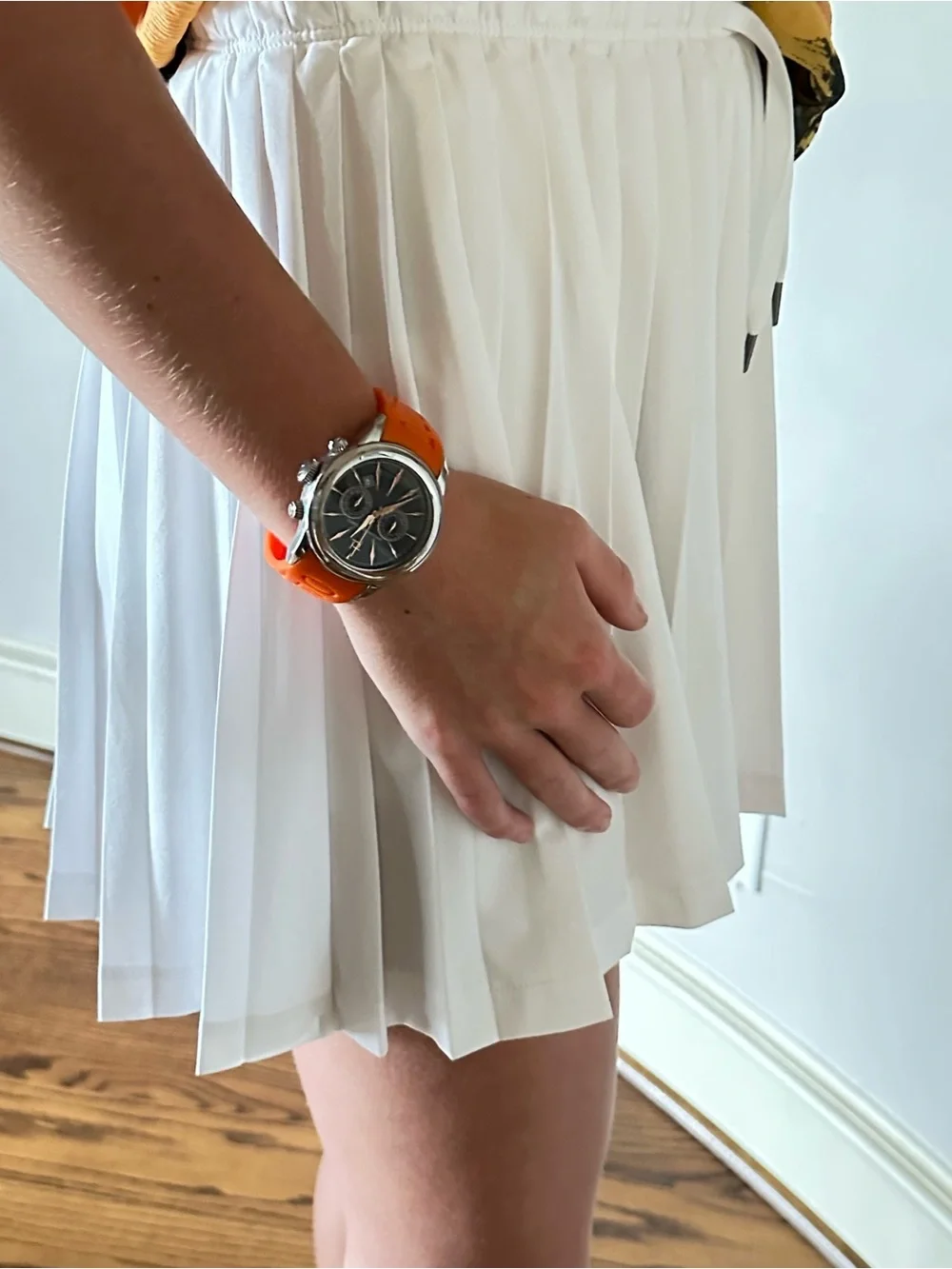 OFFICINA DEL TEMPO Orange Strap Chronograph Sport Wristwatch🌸